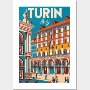 A Vintage Travel Art of Turin - Italy Posters and Art